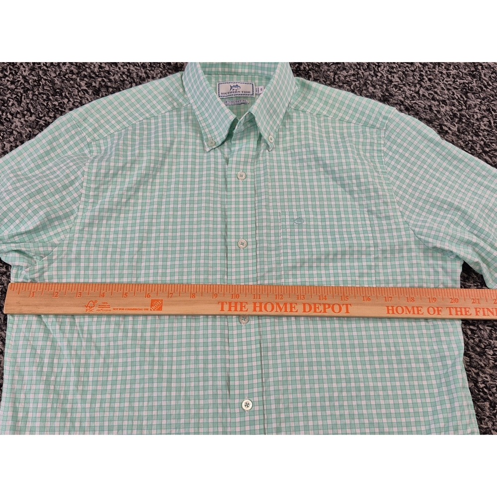 Southern Tide Intercoastal Shirt Mens Small Plaid Short Sleeve Fishing - Picture 6 of 8